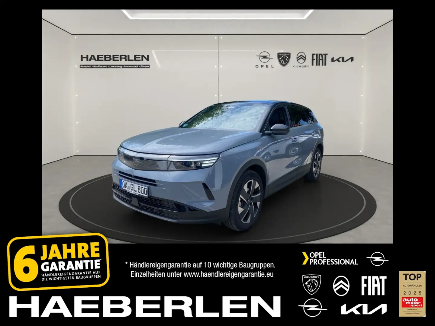 Opel Grandland 100kW 1.2 48V GS Navi*Kamera360*PDC Grau - 1