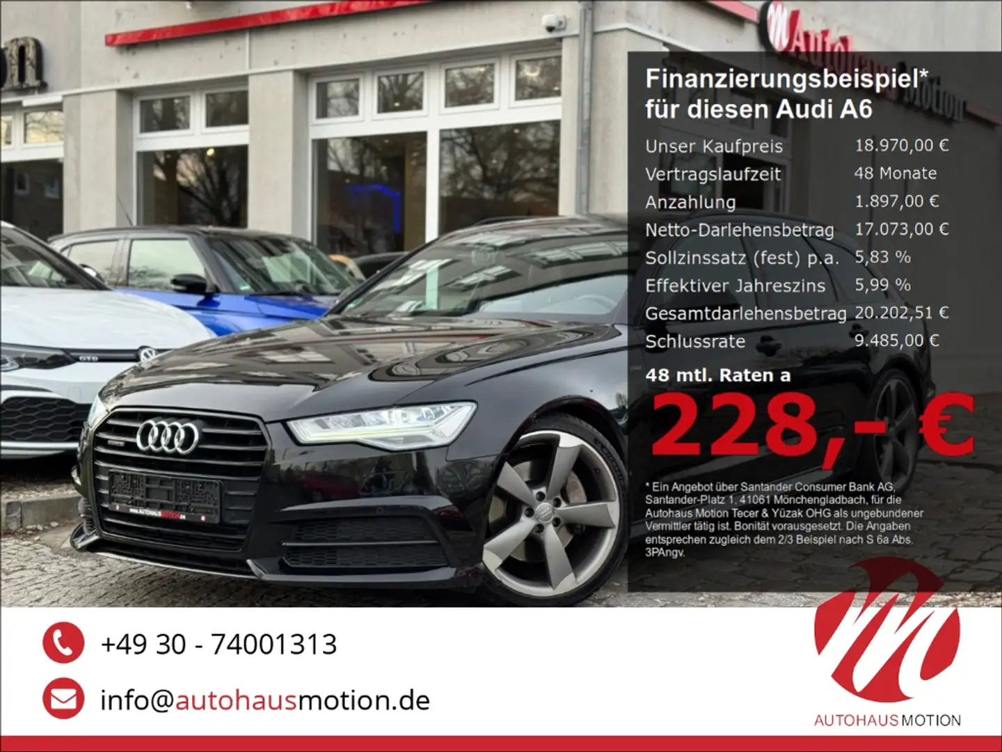 Audi A6 Avant 3.0 TDI clean diesel quattro 2x S line Zwart - 1