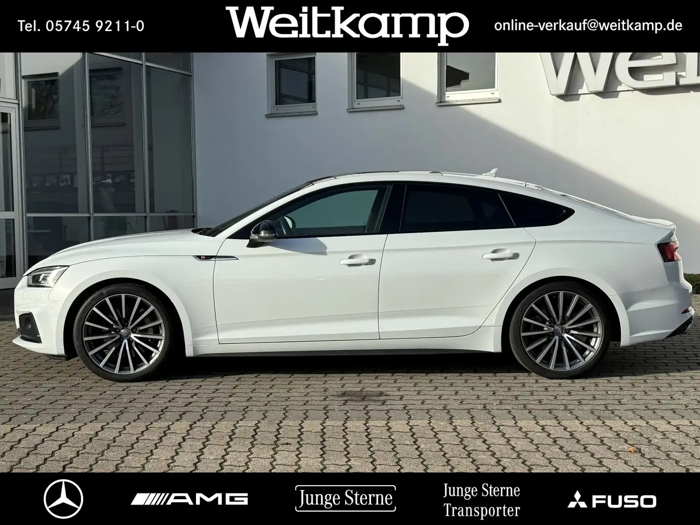 Audi A5 A5 Sportback 2.0 TFSI S-Line+Pano+Matrix+Head-Up Blanc - 2