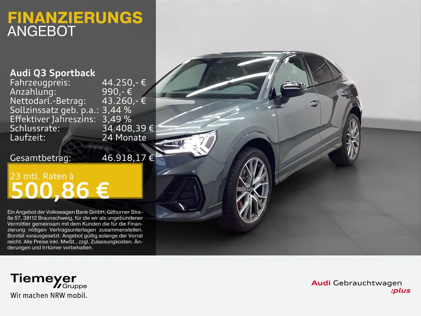 Audi Q3 40 TFSI Q 2x S LINE LM20 LEDER SONO Grau - 1