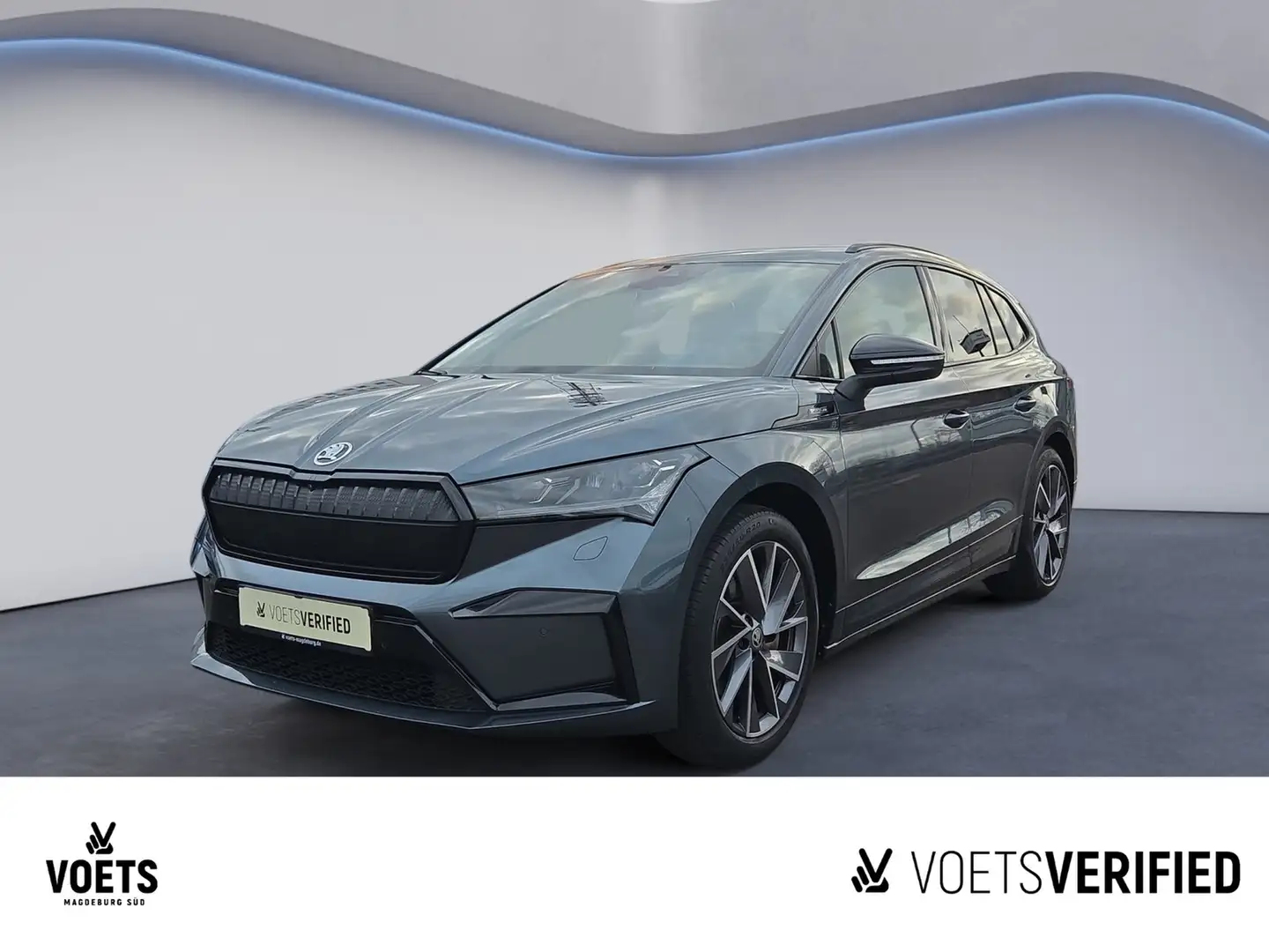 Skoda Enyaq IV SPORTLINE 80 LED+WÄRMEPUMPE+HE-UP+ACC Grau - 1