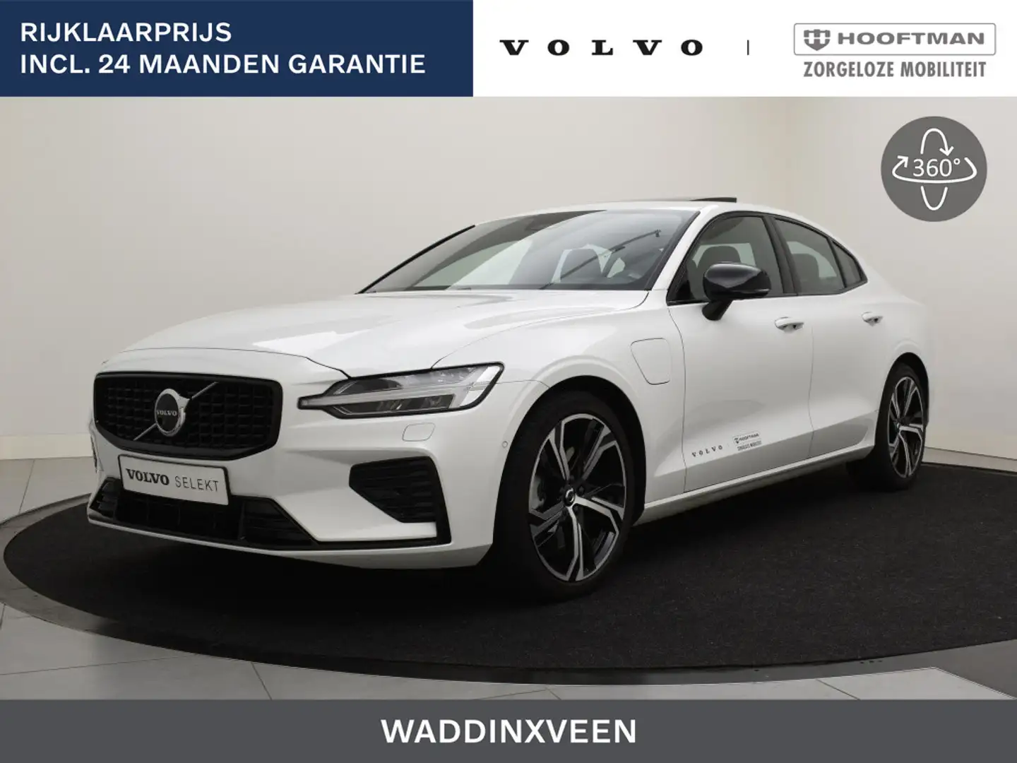 Volvo S60 T6 PLUG-IN HYBRID LONG RANGE ULTIMATE DARK 360GR C Wit - 1