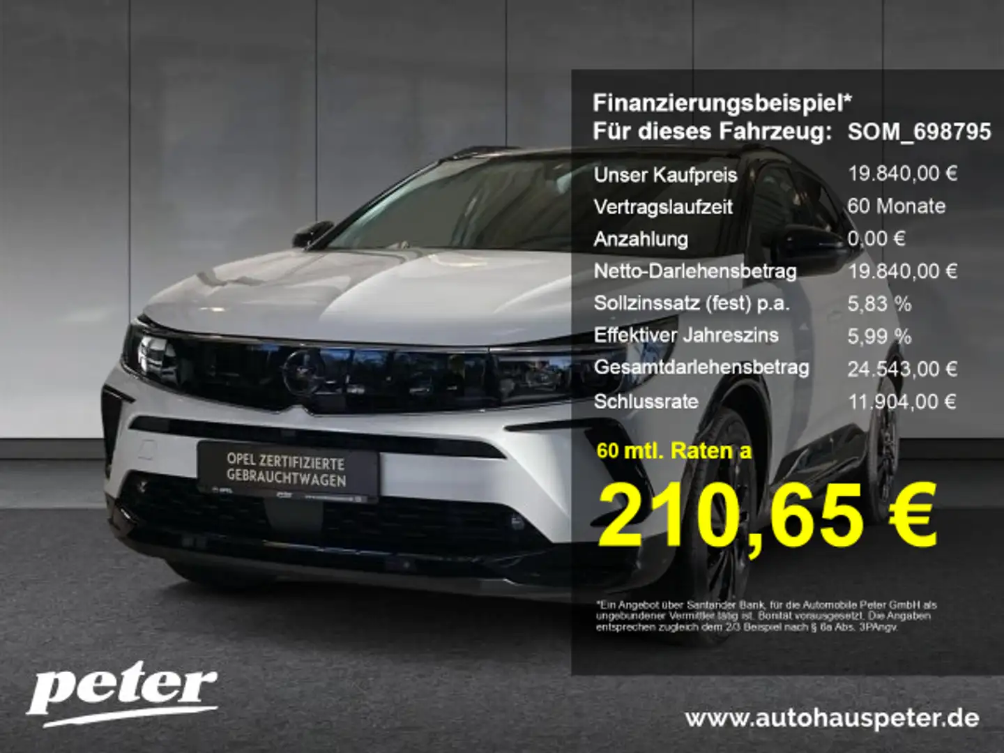 Opel Grandland Grandland 1.2 Turbo GS Line Klimaautomatik Alcantara Sitzheizung Weiß - 1