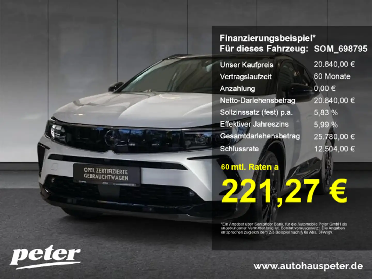 Opel Grandland Grandland 1.2 Turbo GS Line Klimaautomatik Alcantara Sitzheizung Weiß - 1