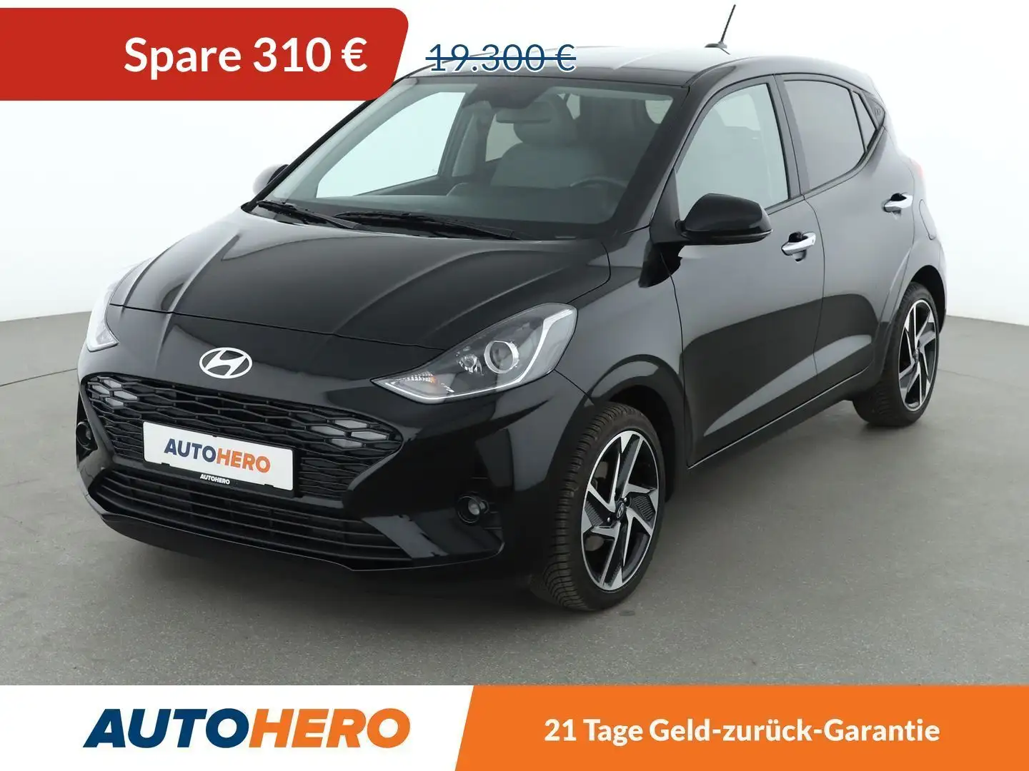 Hyundai i10 1.2 Prime Aut.*TEMPO*NAVI*PDC*KLIMA*GARANTIE* Schwarz - 1