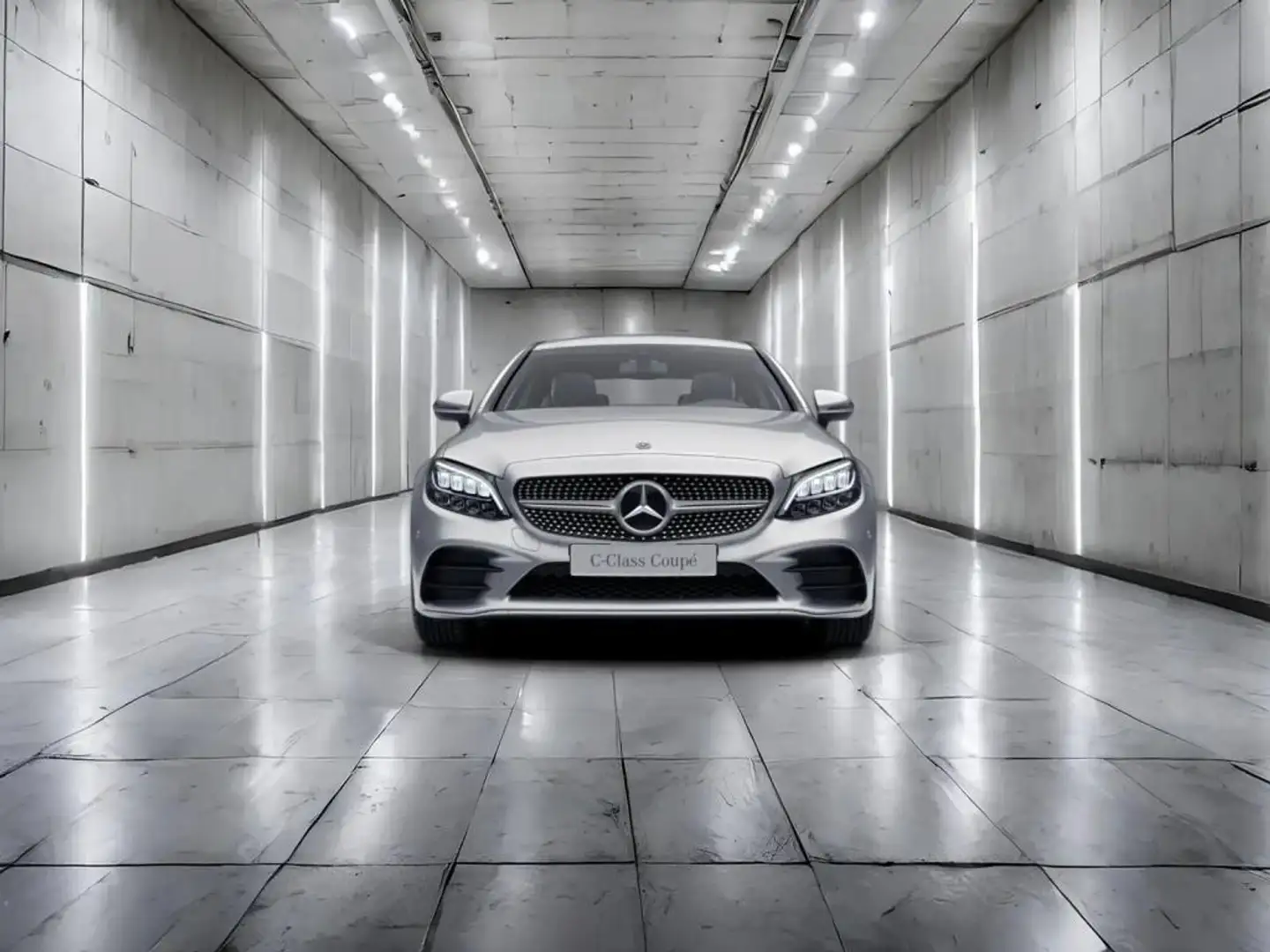 Mercedes-Benz C 200 Coupé AMG+KAM.+PTS+LED+NAVI+AMBI+SITZHZG.+ Silber - 2