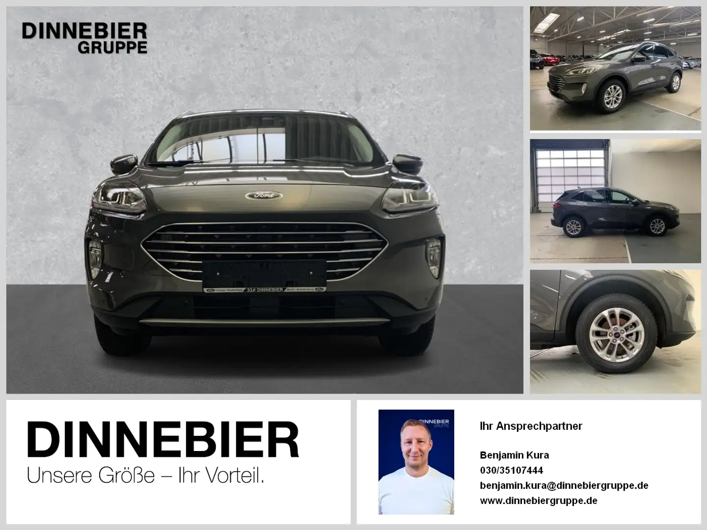 Ford Kuga TITANIUM PHEV+Nav+elek.Heckkl.+Sitzheiz.+GJR Gris - 1