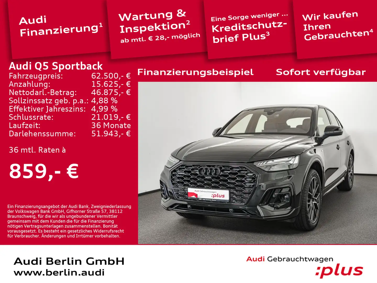 Audi Q5 S line 40 TDI qu.S tr. STDHZ MATRIX Schwarz - 1