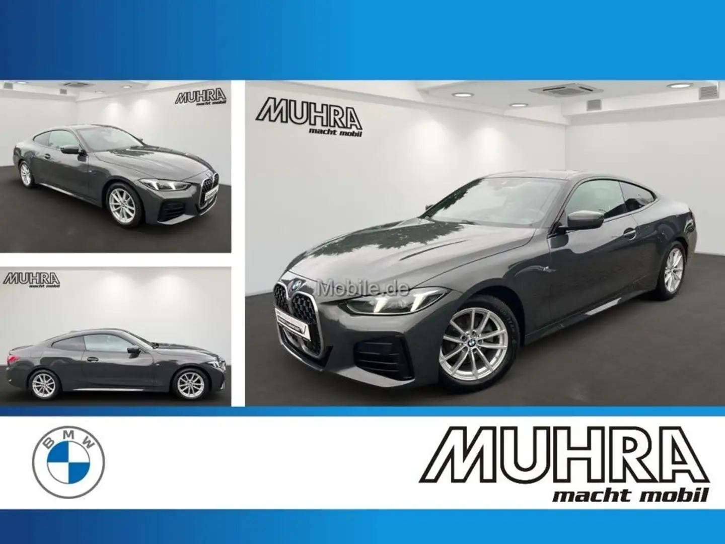 BMW 420 i Coupe M Sport FACELIFT ACC PA+ Memory HUD Grau - 1