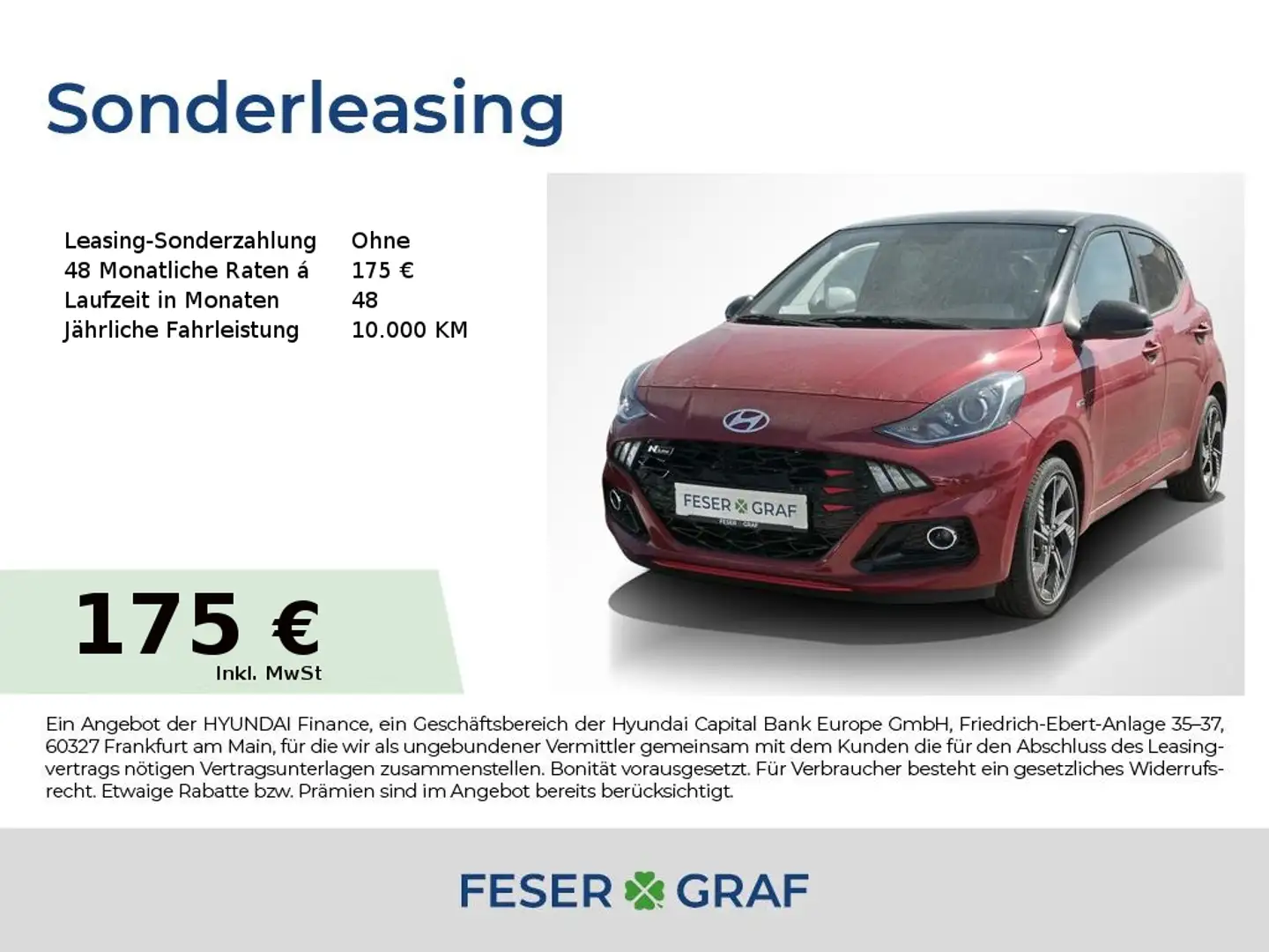 Hyundai i10 N-LINE NAVI KAMERA SHZ LHZ LED-TFL CARPLAY Rojo - 1
