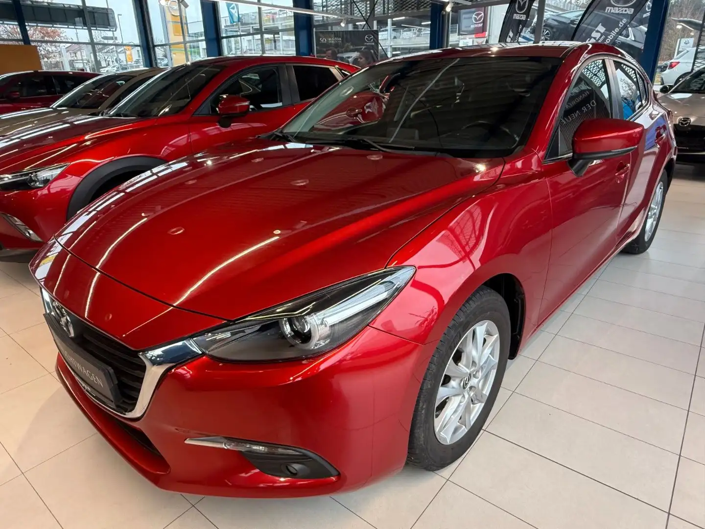 Mazda 3 Lim. Exclusive-Line *AHK *Headup-Display* CAM* Rouge - 1
