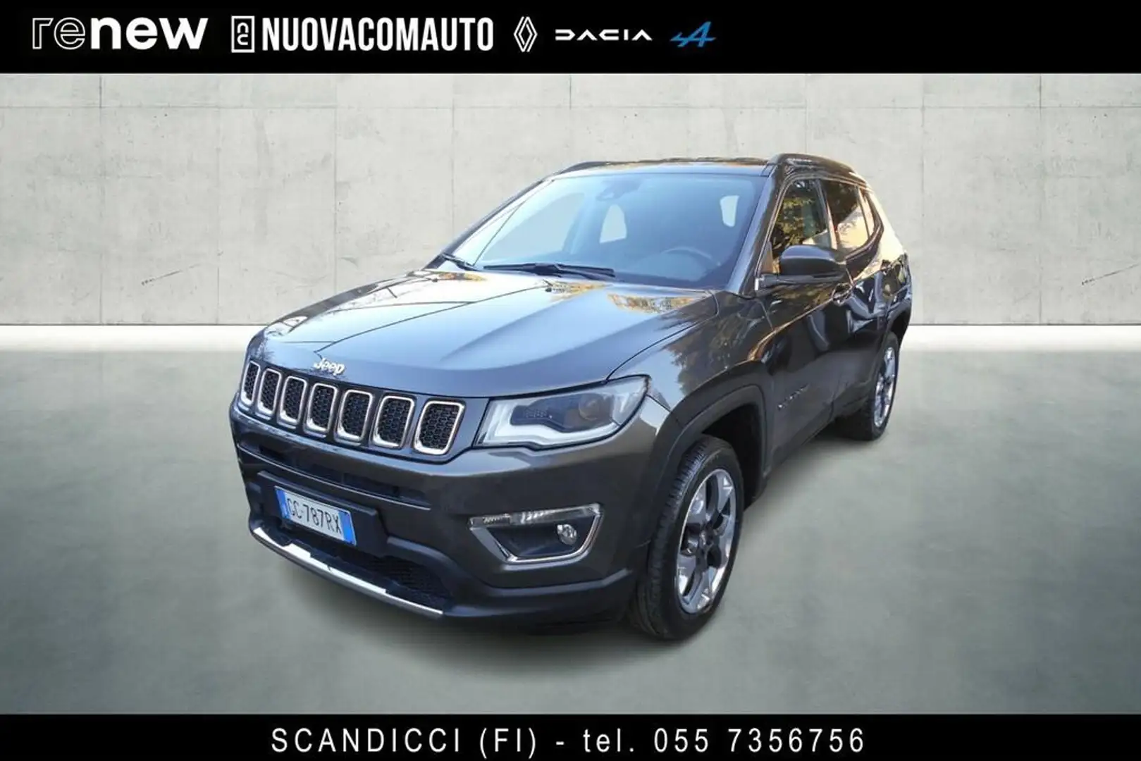 Jeep Compass 2.0 mjt Limited 4wd 140cv auto my19 Grijs - 1