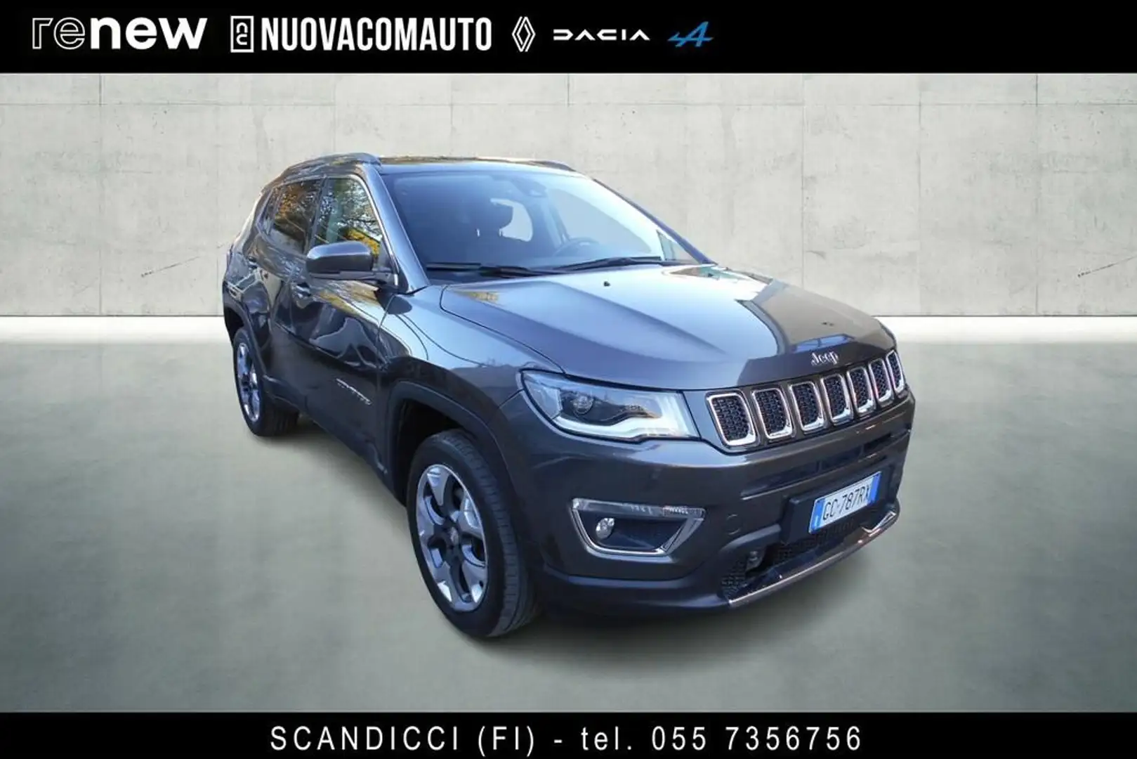 Jeep Compass 2.0 mjt Limited 4wd 140cv auto my19 Grijs - 2