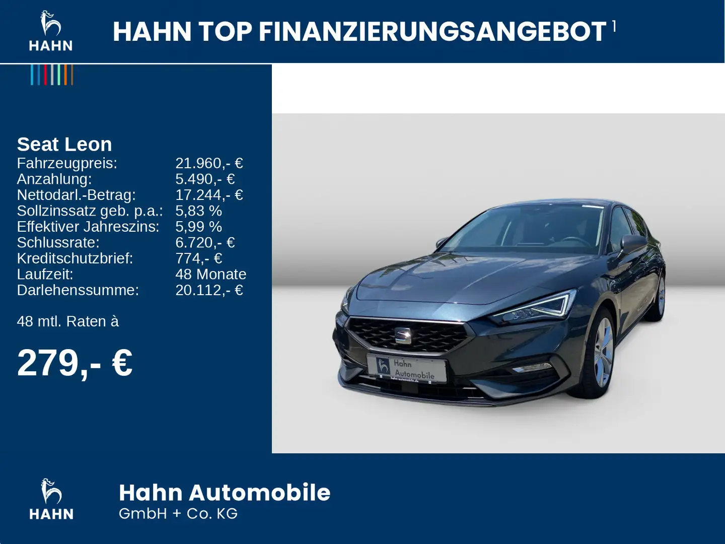 SEAT Leon 1.5TSI FR DSG ACC NAVI PDC Sitzheiz Sportsi Grigio - 2