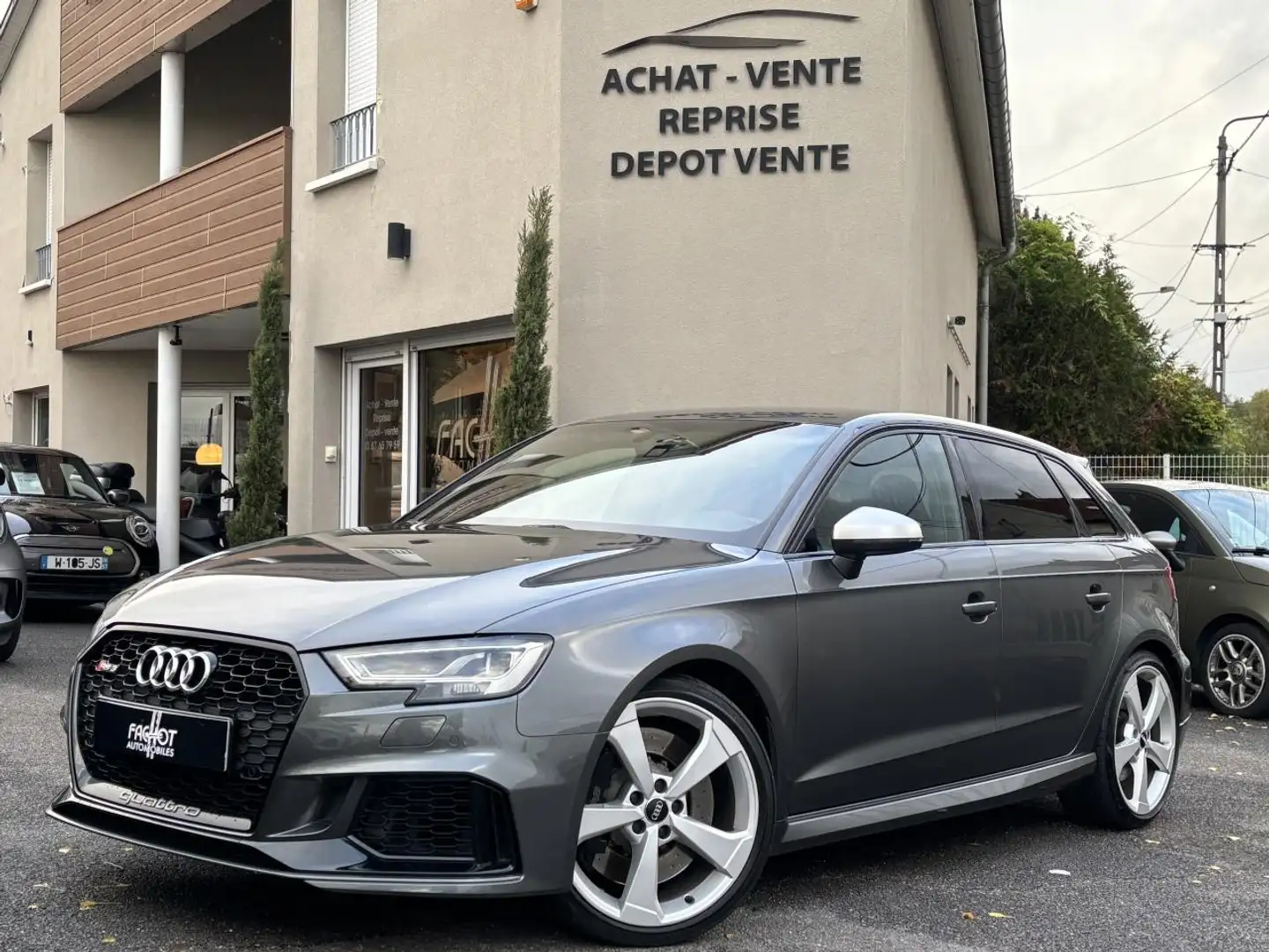 Audi RS3 RS3 SportBack 2 places Quattro 2.5 TFSI - 400 - BV S-tronic TVA RECUP Gris - 1