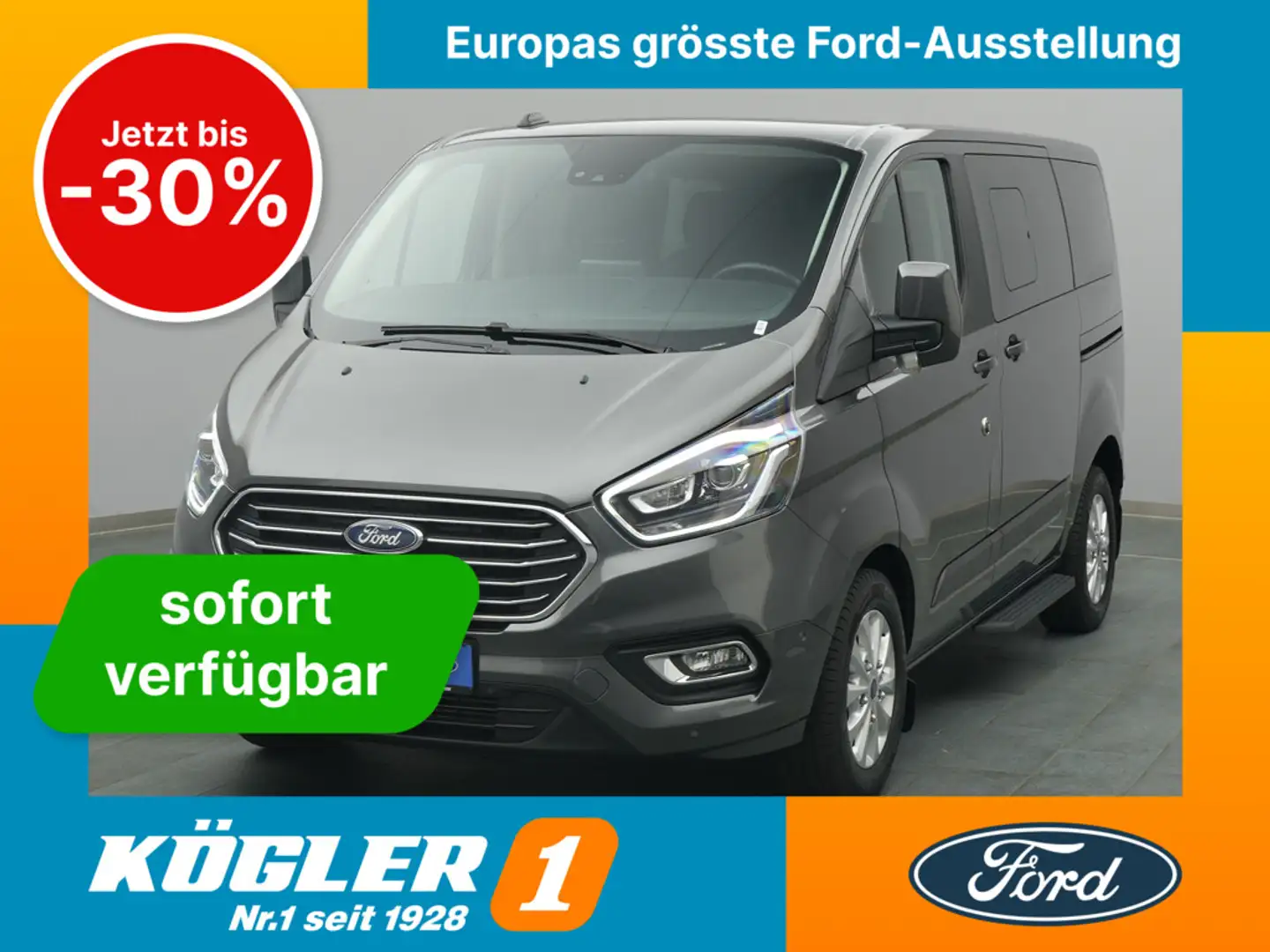 Ford Tourneo Custom Kombi Titanium X 185PS Aut./Klima Grau - 1