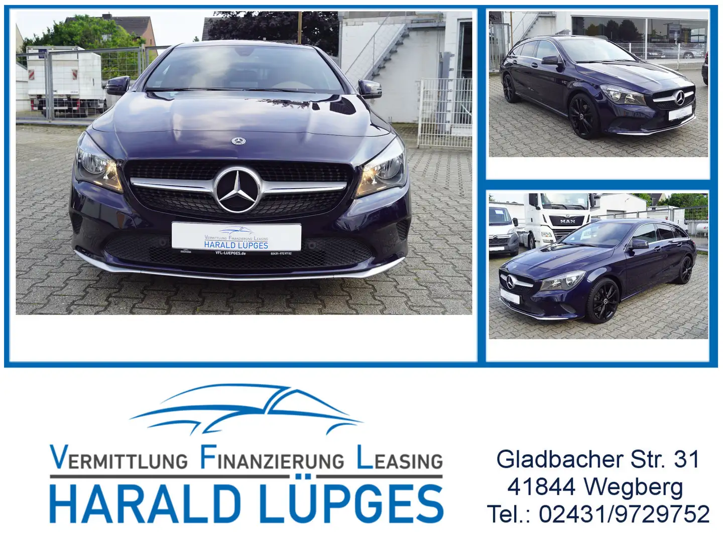 Mercedes-Benz CLA 200 CDI, Sport-Ledersitze, Navi Modrá - 1