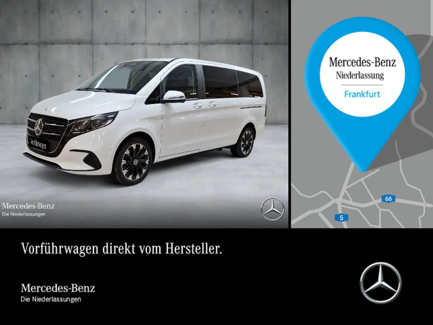Mercedes-Benz V 250 d STYLE+9G+AHK+Navi+DIS+Klima+SitzHZ Weiß - 1