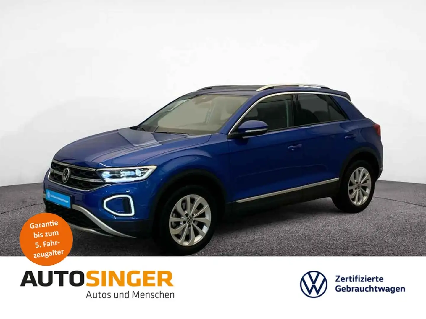 Volkswagen T-Roc Style 2,0 TDI DSG 4M *PANO*STDHZ*AHK*NAVI* Blau - 1