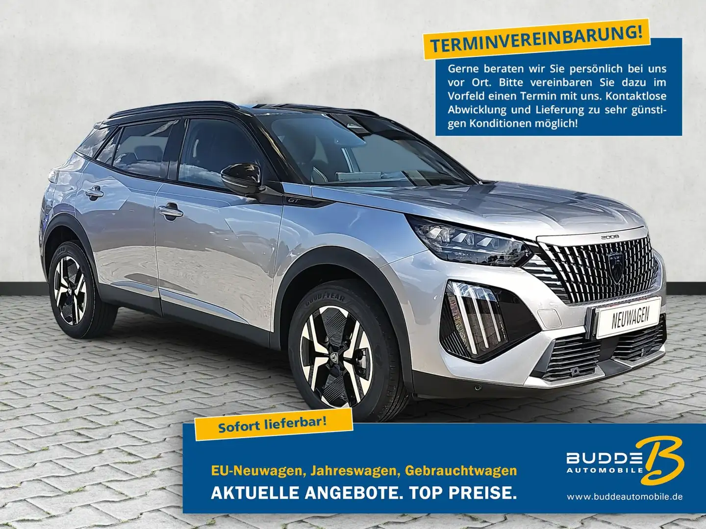 Peugeot 2008 Hybrid 145 e-DSC6 GT Kamera / KeylessPlus Silber - 1
