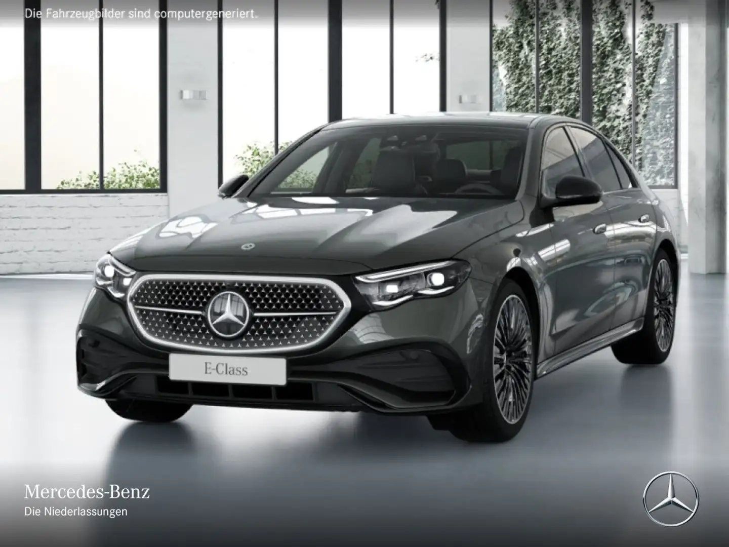 Mercedes-Benz E 220 d 4M Edition AMG-Line Fahrass 360° Pano PTS Grau - 2