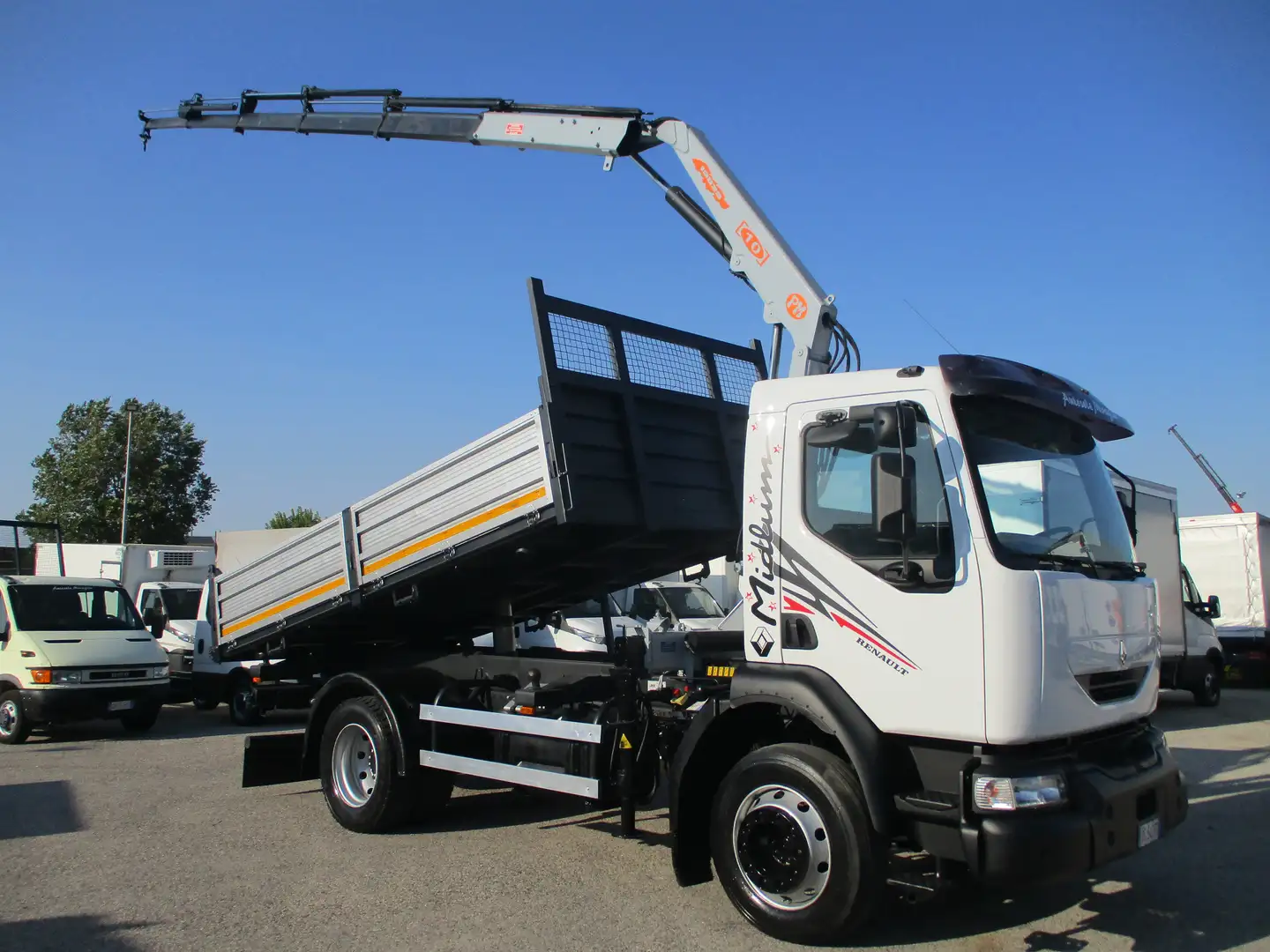 Renault MIDLUM 160Q GRU PM S 10/5 SFILI RIBALTABILE TRILAT Blanc - 1