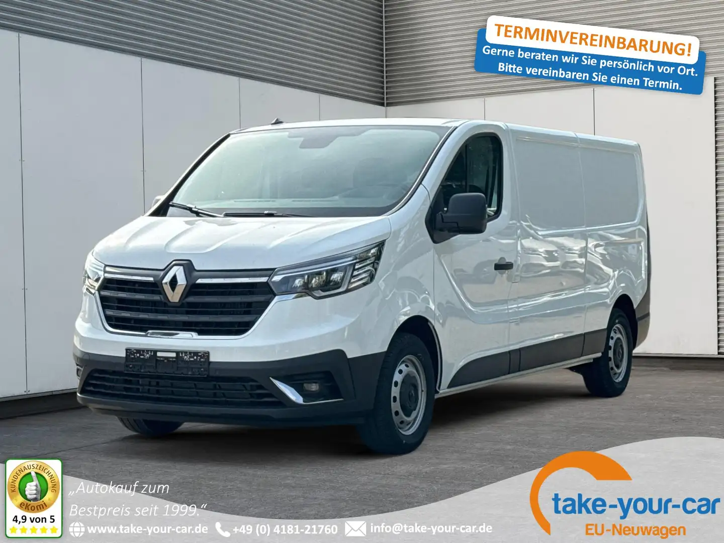 Renault Trafic L2H1 3,07t+KAMERA+PDC+AHK+GJR+LED Blue dCi 130 ... Weiß - 1