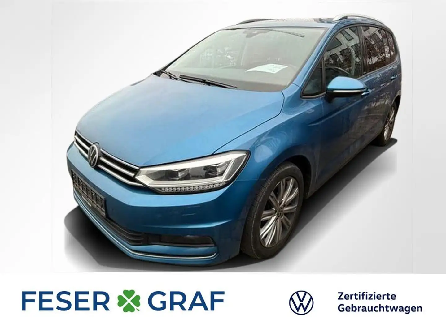 Volkswagen Touran UNITED 1.5 TSI DSG Navi Pano AHK LED StHz Keyless Blau - 1
