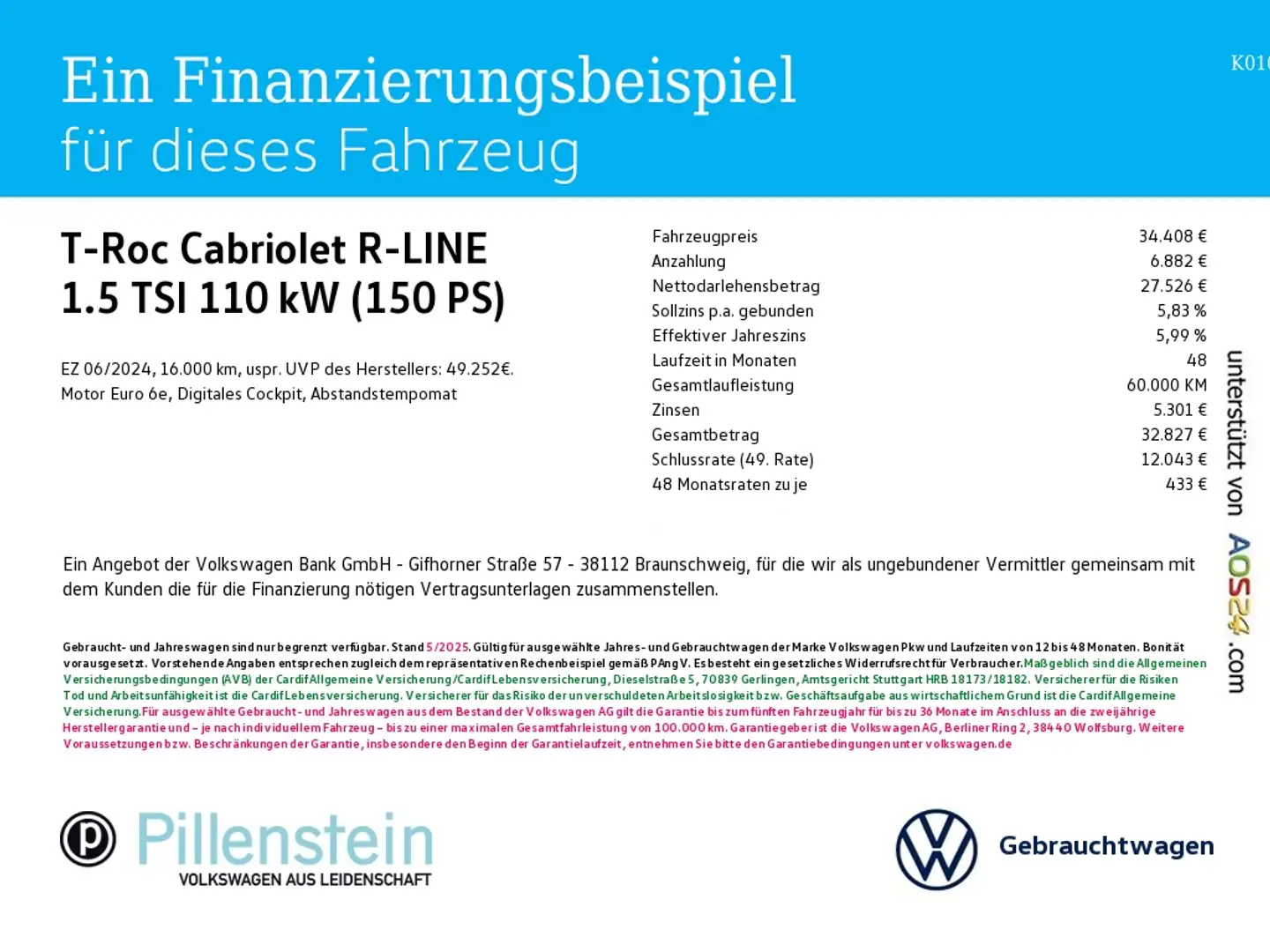Volkswagen T-Roc Cabriolet R-LINE 1.5 TSI DSG KAMERA MATRIX NAVI SH Schwarz - 2