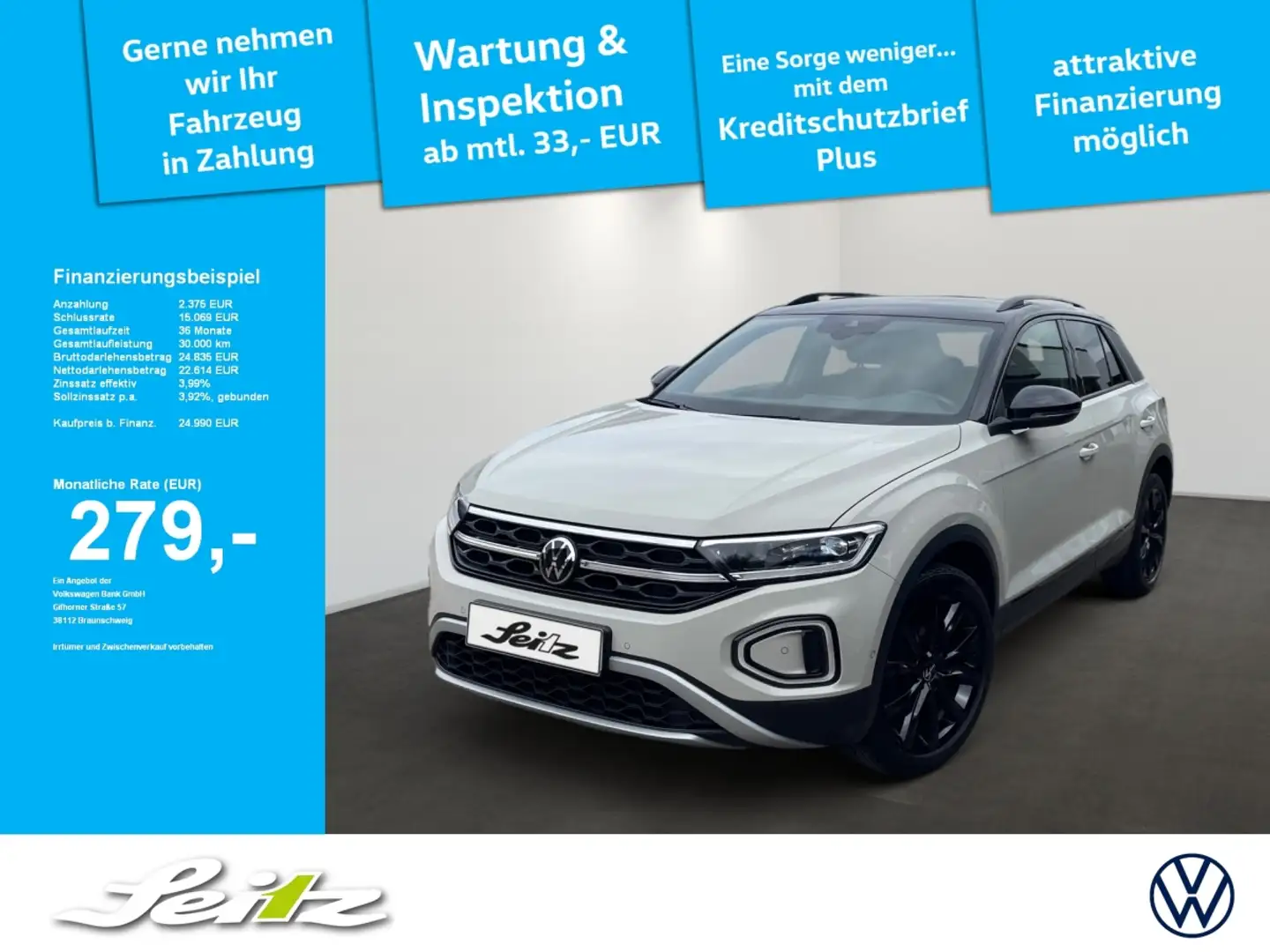 Volkswagen T-Roc 1.5 TSI Style *AHK*MATRIX*KAMERA* Grau - 1