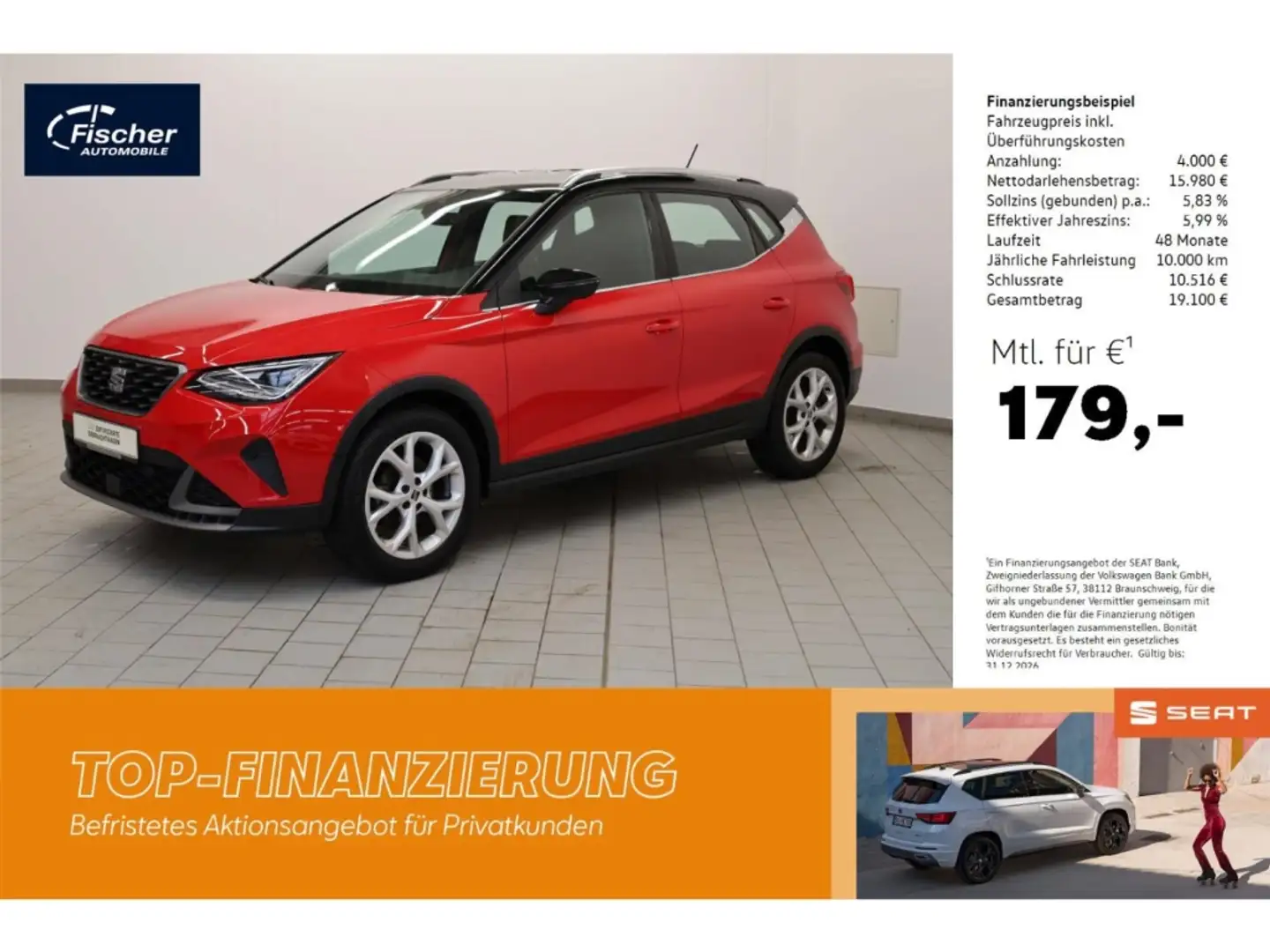 SEAT Arona 1.0 TSI FR Rot - 1