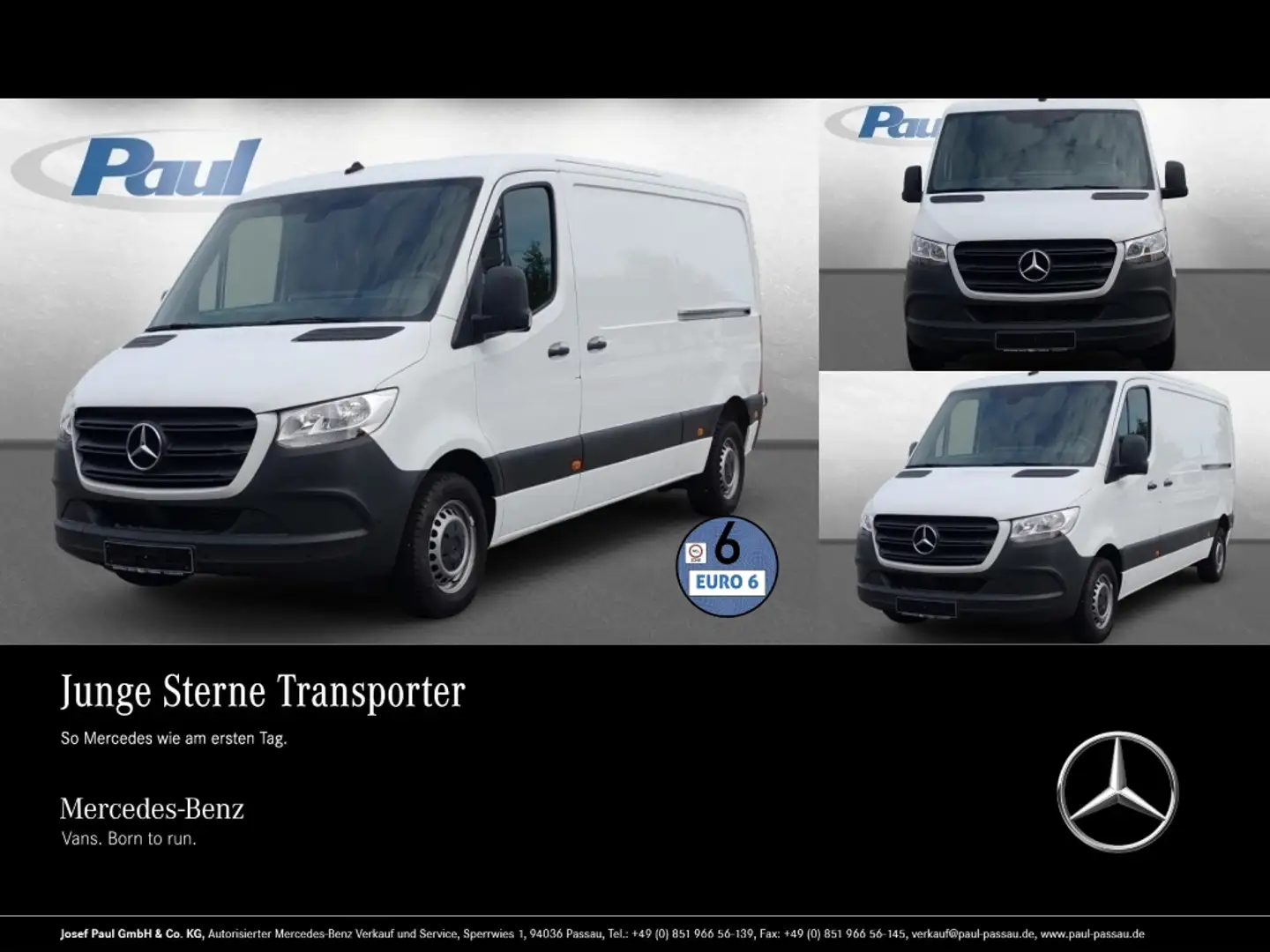 Mercedes-Benz Sprinter 211 CDI KA FWD L2 Klima+Kam+2xSchiebetür Blanco - 1