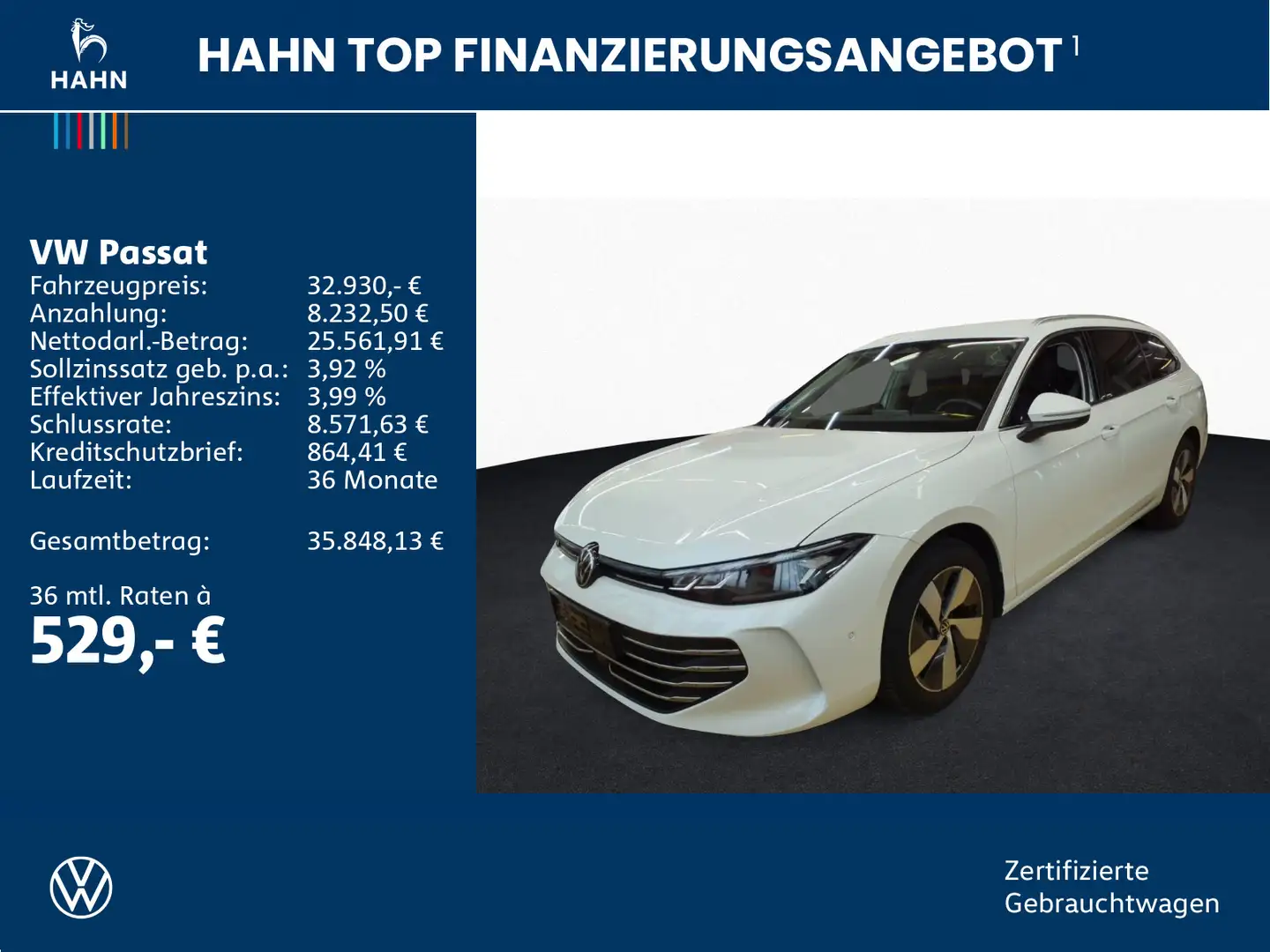 Volkswagen Passat Variant 1.5eTSI DSG Business 360° AHK LED Weiß - 2