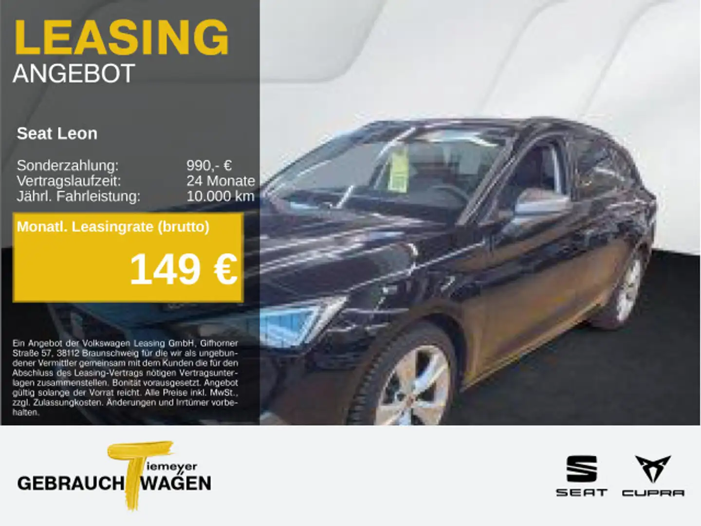 SEAT Leon Sportstourer 1.5 eTSI DSG FR KAMERA NAVI+ P Schwarz - 1