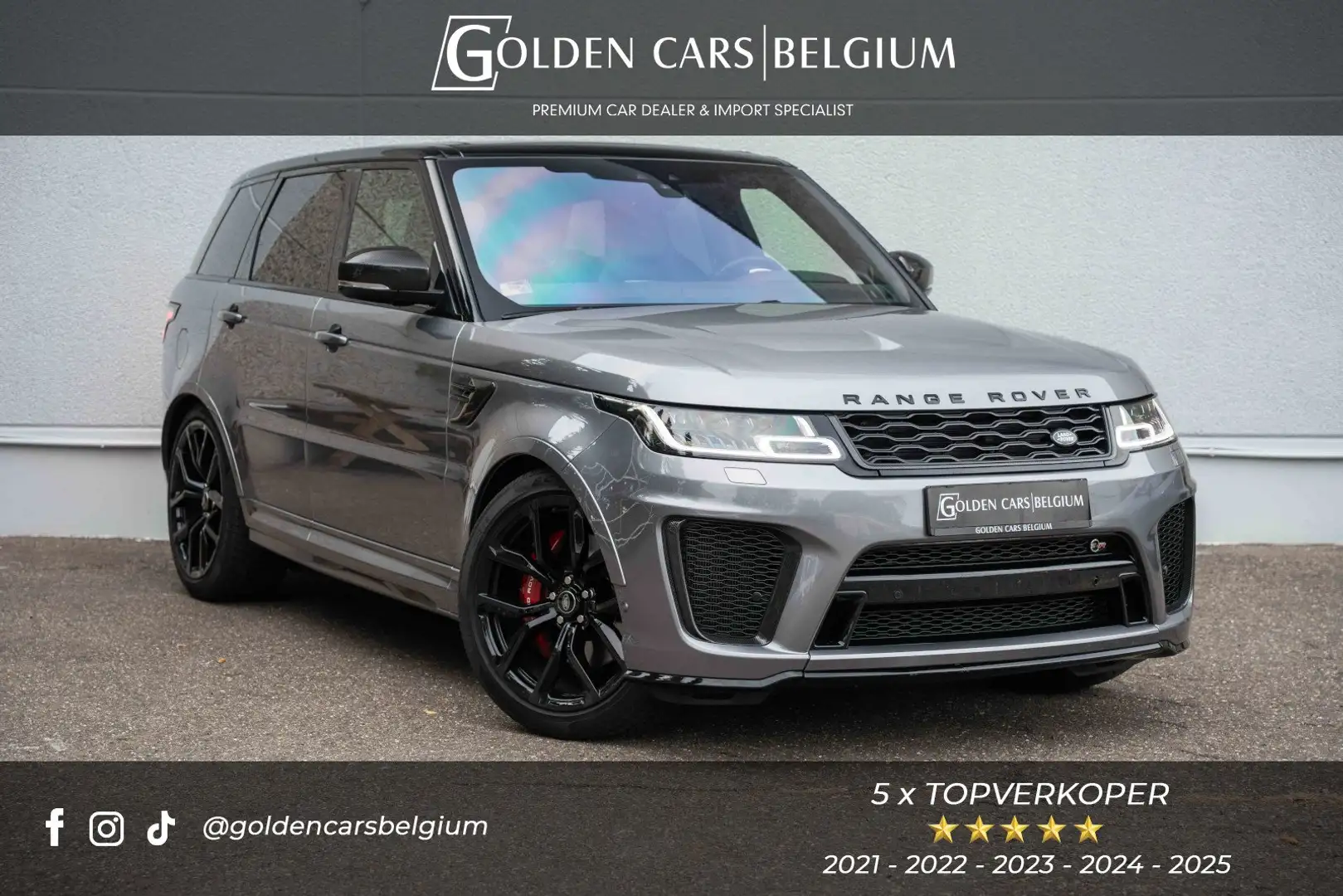 Land Rover Range Rover Sport SVR 'Carbon Edition' V8/PANO/LED/LUCHTV/ACC/22" Grijs - 1