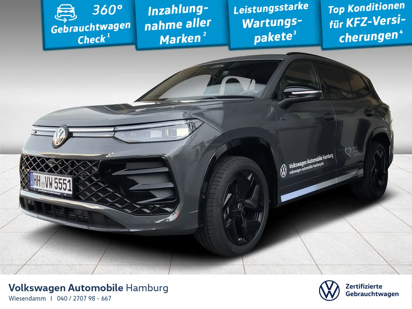 Volkswagen Tayron R-Line 2.0 TDI DSG 4M KAMERA/HUD/LED/ACC Grau - 1