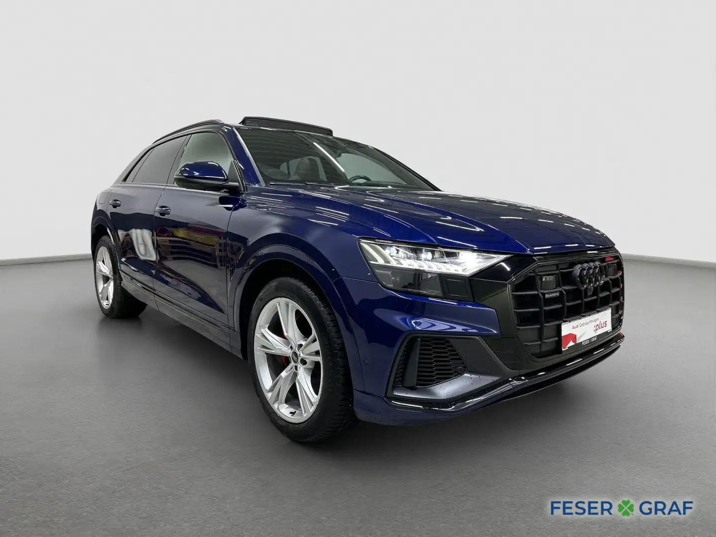 Audi Q8 50 TDI S line AHK Matrix B&O HUD 360° Pano Blau - 2