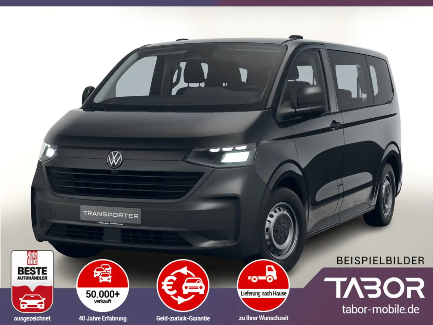 Volkswagen T7 Transporter 2.0 TDI 110 LED DigC Keyl PDC AppC TEMP Zwart - 1