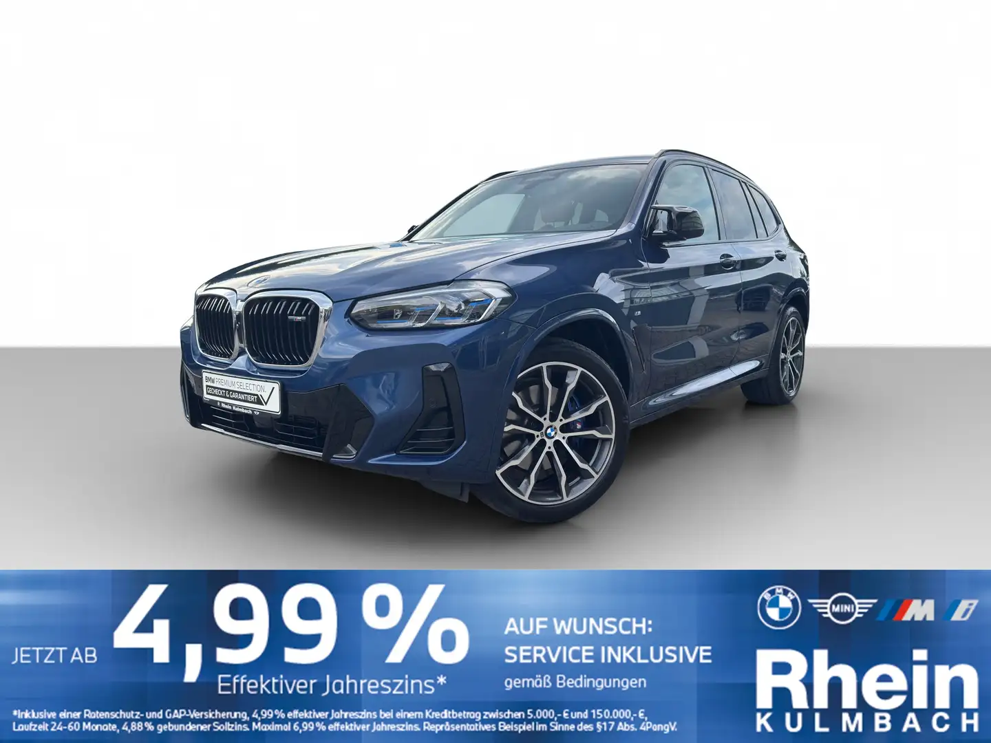 BMW X3 M 40i Navi Laser HUD Hifi HK ACC Sitz el Park+ Blau - 1