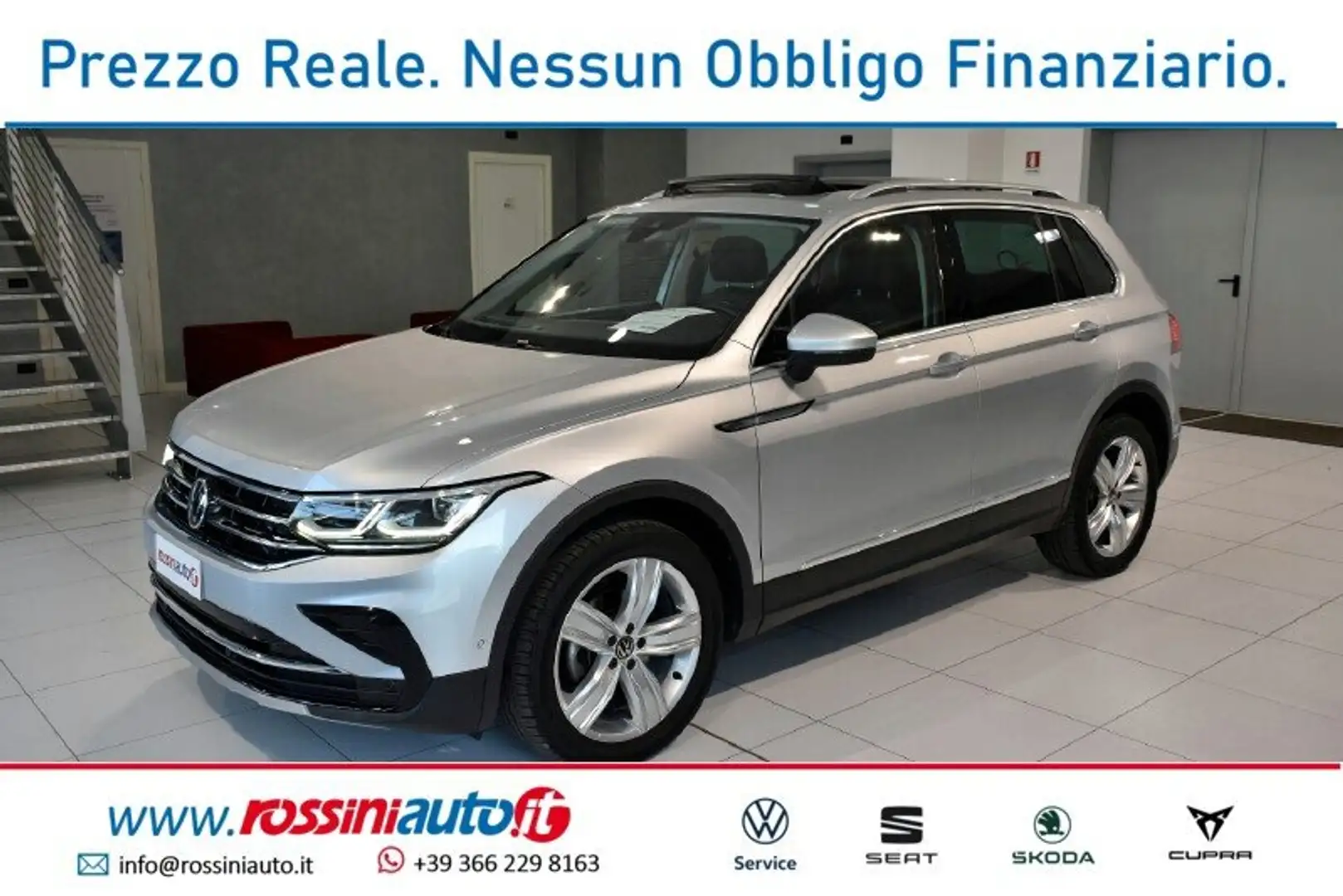 Volkswagen Tiguan 2.0 TDI 150 CV DSG 4MOTION ELEGANCE + TETTO + DCC Argento - 1