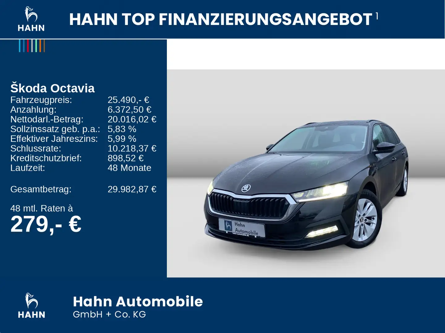 Skoda Octavia Combi 1.0 eTSI Ambition DSG Kamera LED Schwarz - 2