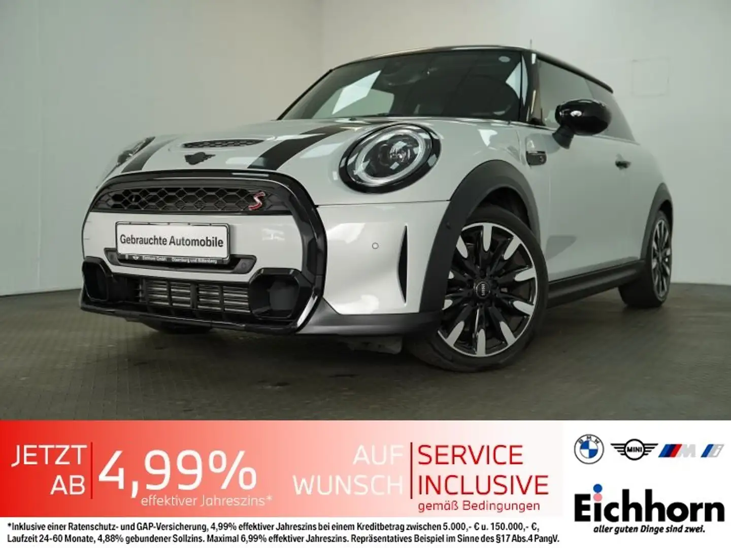 MINI Cooper S 3-Türer *LEDER.HUD.NAVI.PGSD.H&K HiFi* Silber - 1