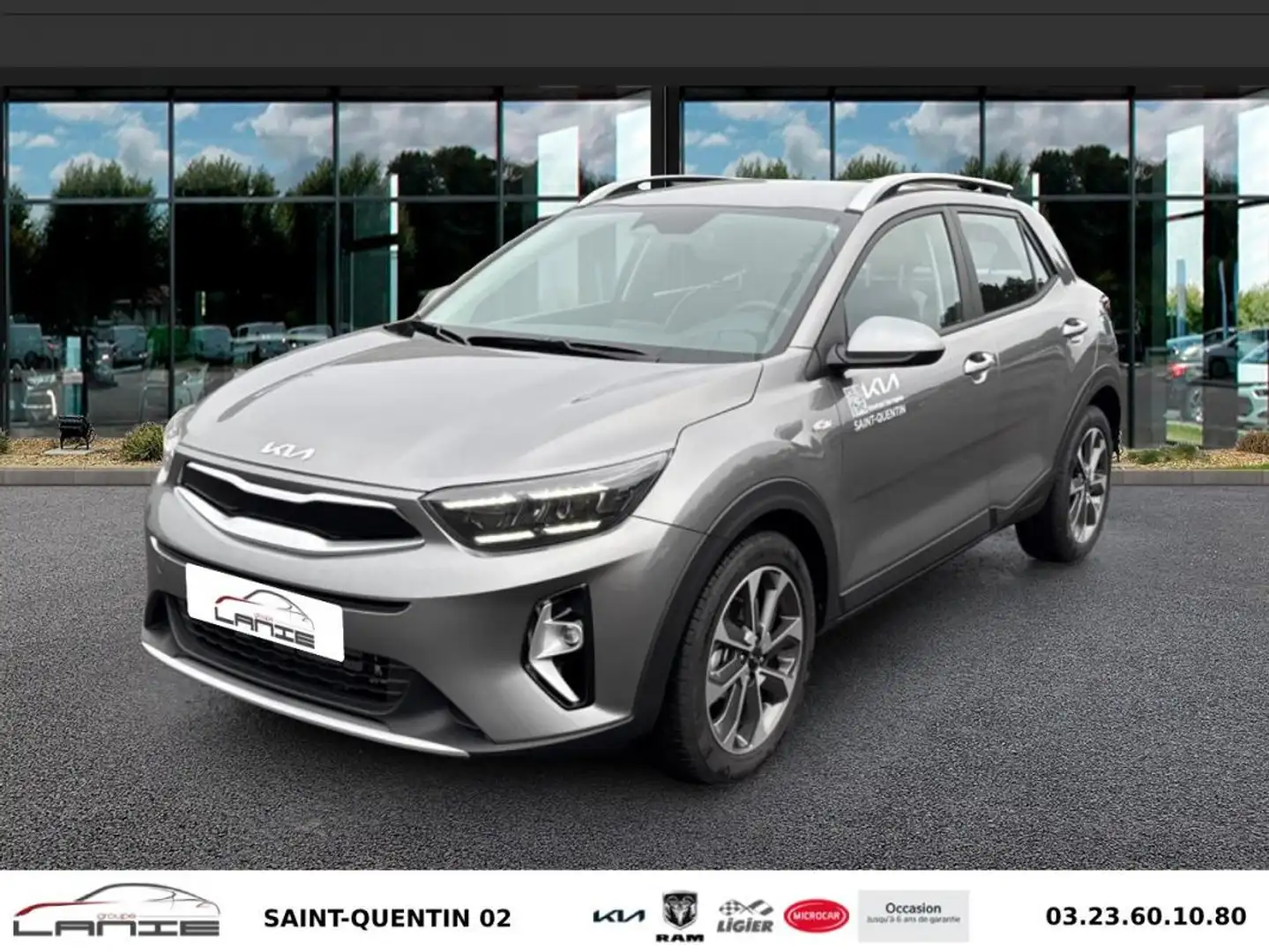 Kia Stonic 1.0 T-GDi 100 ch DCT7 Collection Gris - 1