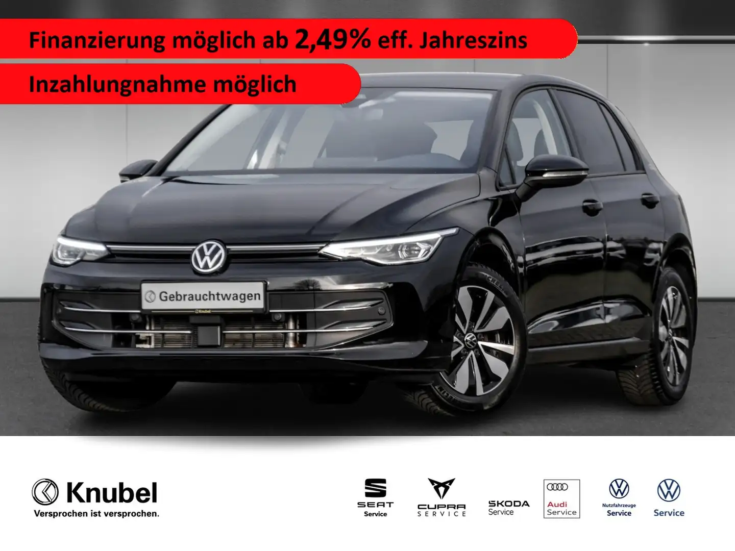 Volkswagen Golf VIII GOAL 2.0 TDI DSG LED+ Navi AHK TravelAss. Schwarz - 1