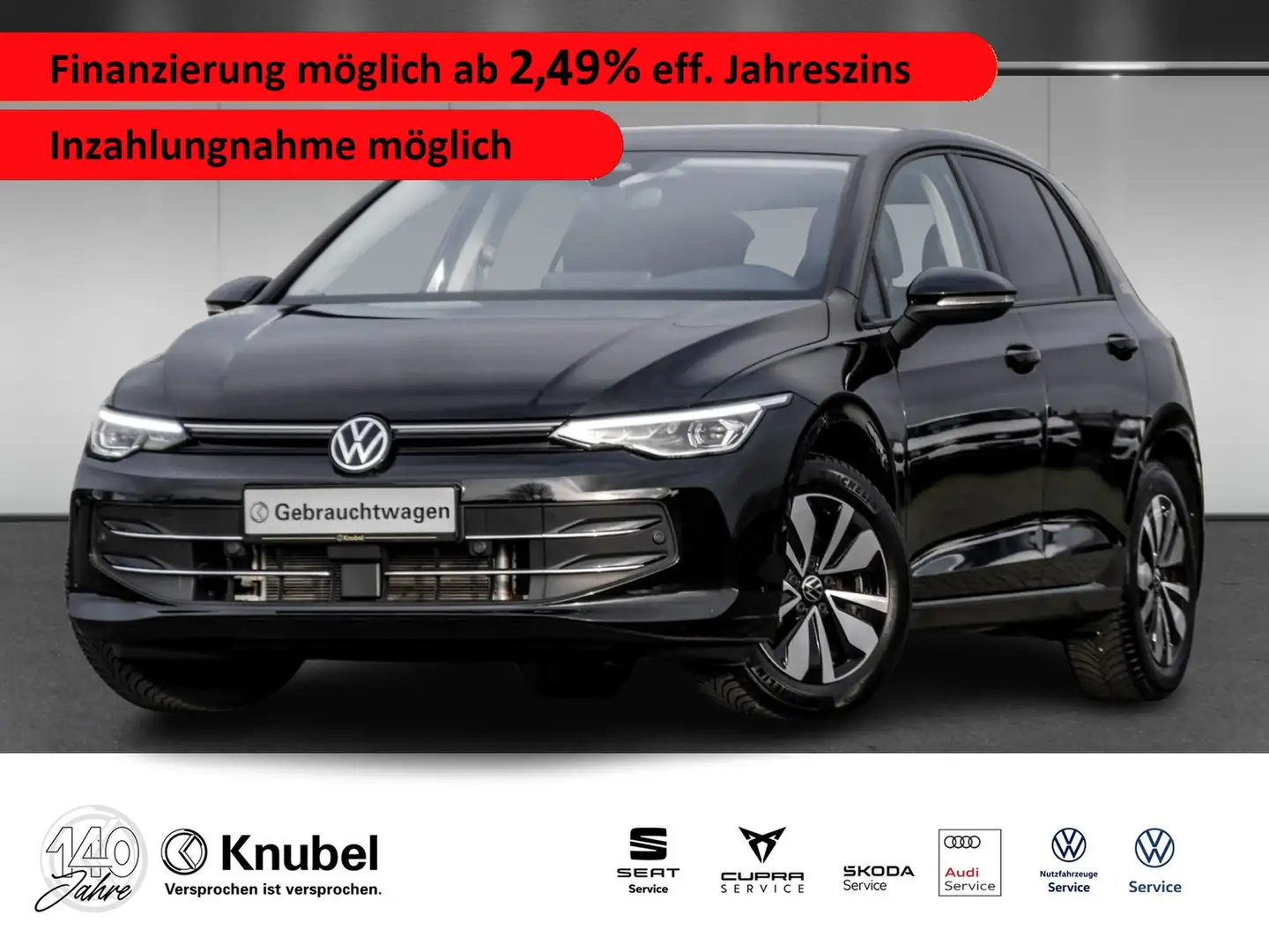 Volkswagen Golf VIII GOAL 2.0 TDI DSG LED+ Navi AHK TravelAss. Noir - 1