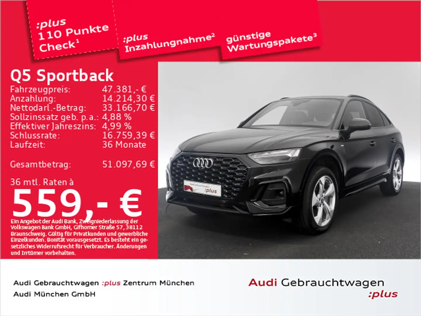 Audi Q5 45 TFSI qu. S tronic S line AHK/Mat Schwarz - 1