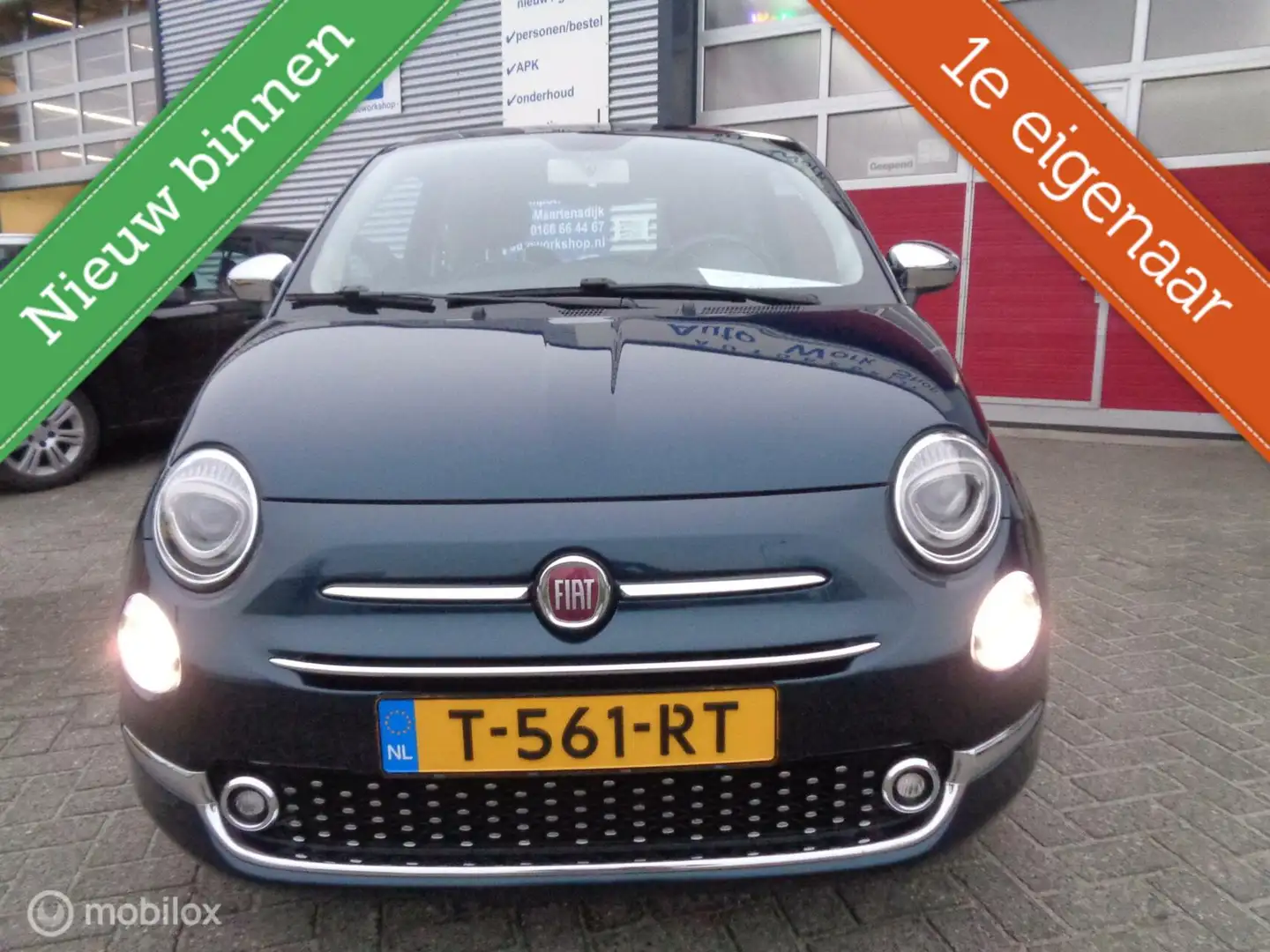 Fiat 500 1.2 Lounge/Airco/Ecc/PDC/Pano dak/Groot Navi/Carpl Blu/Azzurro - 2