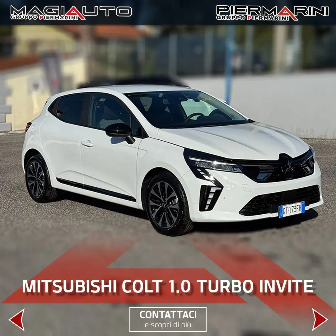 Mitsubishi Colt 1.0L turbo 90 CV Invite Bianco - 1