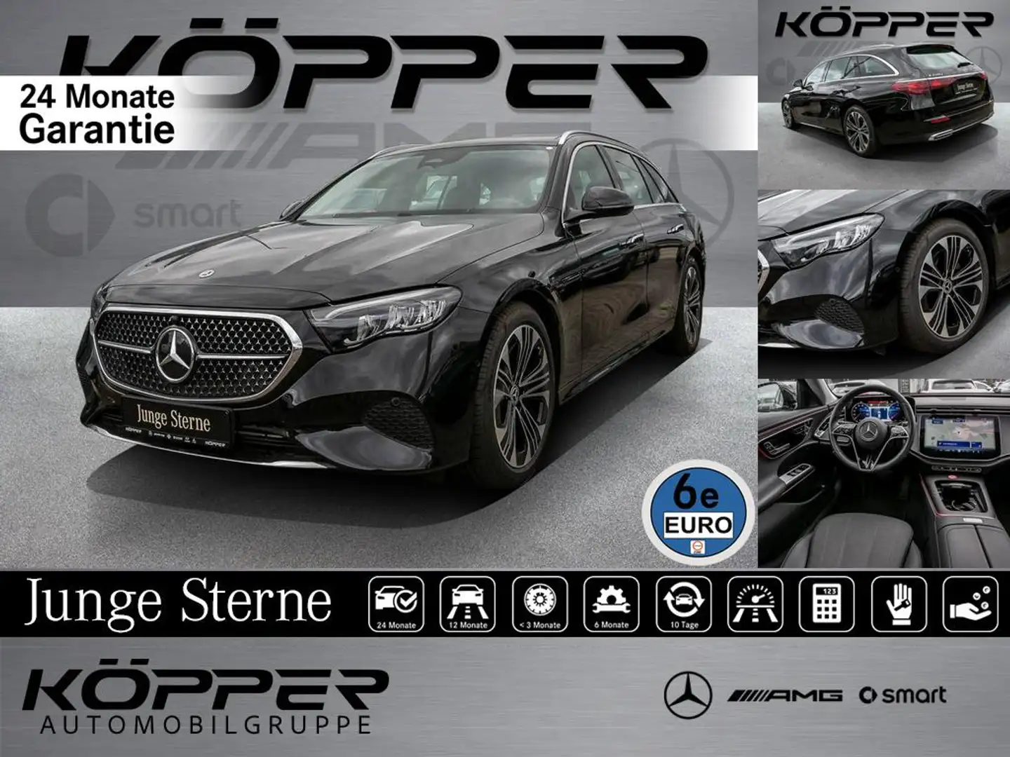 Mercedes-Benz E 220 d T 4M Avantgarde AHK Pano Distronic Black Negro - 1