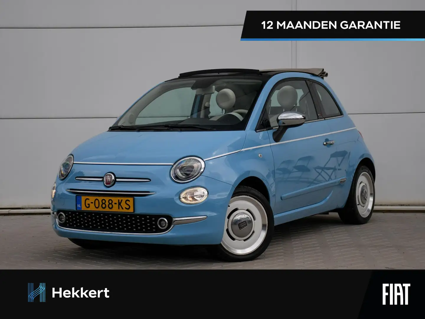 Fiat 500C Spiaggina 58 0,9 TwinAir Turbo 80pk SOFT-TOP | 16' Blauw - 1